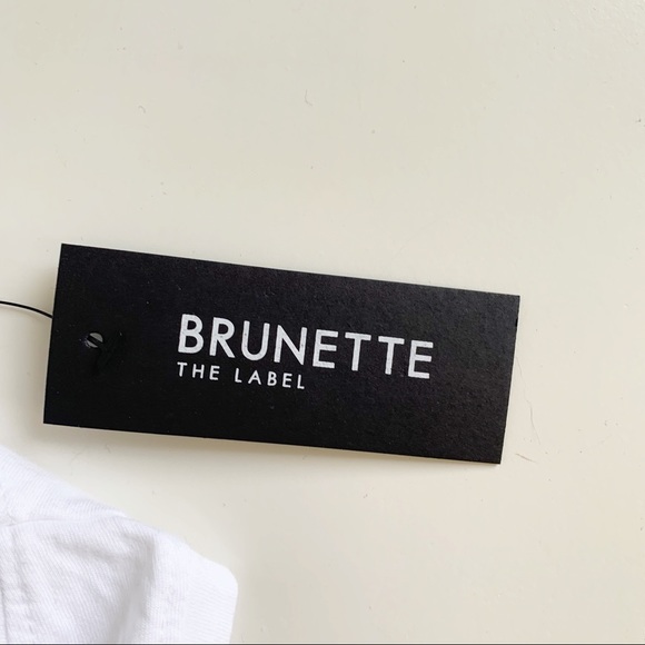 NWT Brunette the Label BLONDE Mattie White Tank - Picture 7 of 9